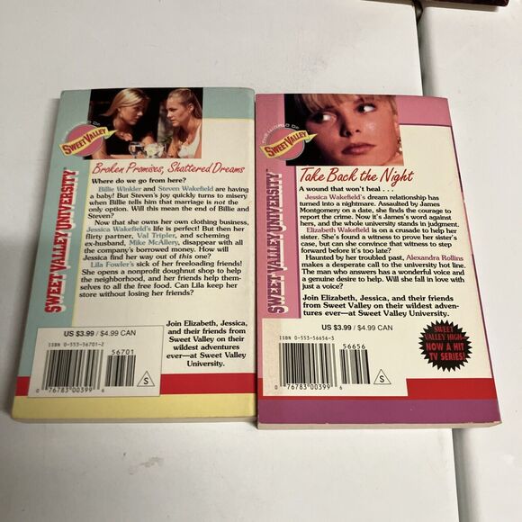 Sweet Valley High University Books Lot of 4 Bantam Paperback Thriller Vintage - Picture 2 of 6